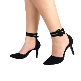 Sapato feminino preto de salto alto fino 9cm - Scarpin ER0096 - Preto