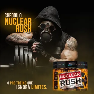 Zma + Thermo Abdomen + Pré Treino Nuclear Rush + Bcaa + Creatina + Whey Protein - Morango