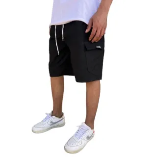 Envio Imediato Bermuda Cargo Masculino com Bolso Frontal - Bege