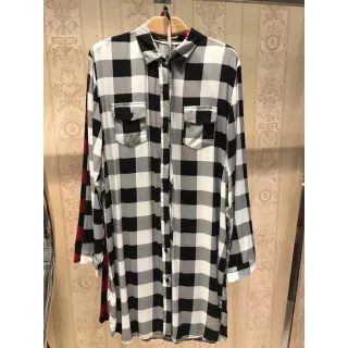 Blusão Feminino Xadrez com Laço - Vestido Quadriculado - Azul/verde