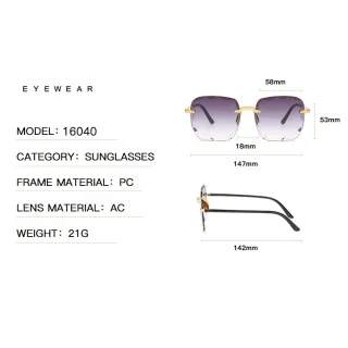 Estética UV400 Óculos de Sol Tons para Mulheres/Homens - Raryel - Quadrado Marrom