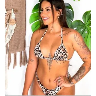 Biquíni Feminino Asa Delta Fio Dental Neon Laranja e Rosa - BIQUINI  AZUL