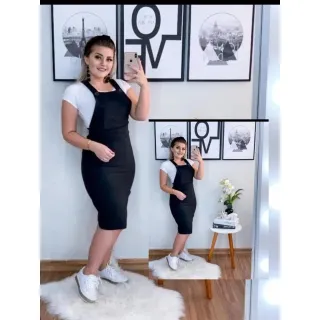 Plus Size Jardineira Salopete Moda Evangélica Gospel - Onça
