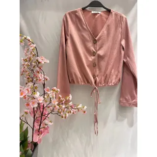 Fashion H.eleny Blusa Feminina Manga Longa M041 - Preto