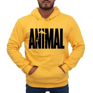 Blusa de Moletom Canguru Animal Pak para Academia e Musculação - Cinza