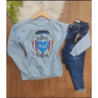 Sorpresas Estampa Forrado Moletom - Vermelho