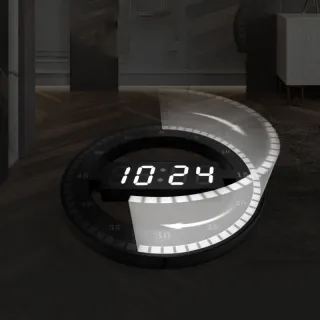Relógio Multifuncional LED Digital 3D Luminoso Mudo Eletrônico - Preto