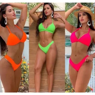 Envio Imediato - Biquini Asa Delta com Bojo FLOWPRAIA - Vermelho