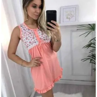 Amamentação camisolas gestantes pós parto abertura - Bege