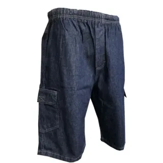 Promoção Bermuda Masculino Jeans Preta Branca Cargo Larga - Bermuda Branca