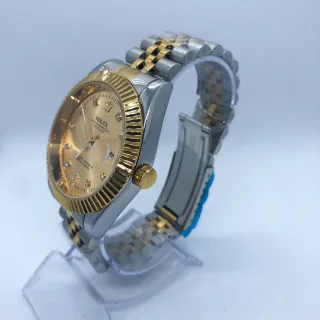 Relógio Rolex Luxo Social Prata Fundo Preto President - Mista