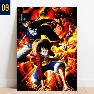 Placa Decorativa Mosaico Anime One Piece Desenho Modular Vintage Infantil - 02