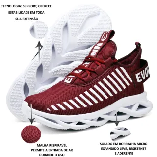 Lançamento Tênis Evoltenn Feminino Easy Style Preto Pink - Verde