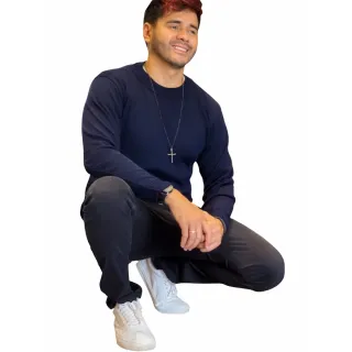 Trico Masculino Sueter Manga Longa Tamanhos M - G - GG Qualidade - Azul Royal