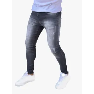 Envio imediato! Calça estilosa preta riscada estilo skinny - PRETA RISCADA
