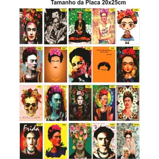 81 a 100 Placa Decorativa Frida Kahlo - FRI92