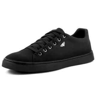 Sola Preta, Âmber e Branca - Sapatênis Casual Masculino Urbano Dhshoes - Preto