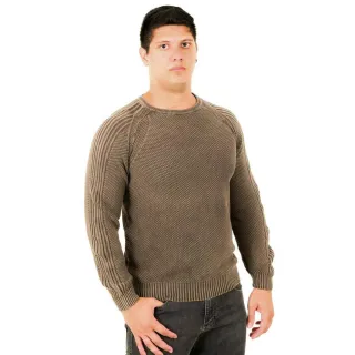 Monte Negro Suéter Tricô Estonado Masculino - Cinza