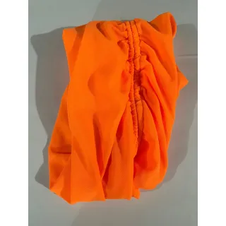 Saia Moda Blogueira Transparente Drapeada Curta Ajustável - Pink