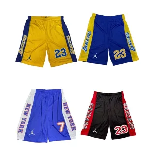 Short de Basquete Melhores Times para Academia Musculação - Lakers Amarelo/Roxo