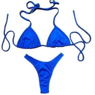 Moda Praia Biquíni Luxo Asa Delta Sem Bojo Calcinha Fio Dental - CONJUNTO BIQ.ROSA