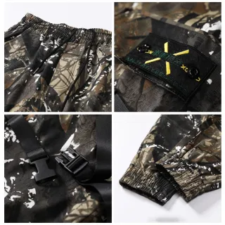 Calça Cargo Masculina Multi-pocket Camuflagem Casual - A