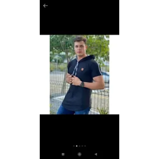 Camisa longline masculina com capuz em algodão fio 30.1 penteado - Branca