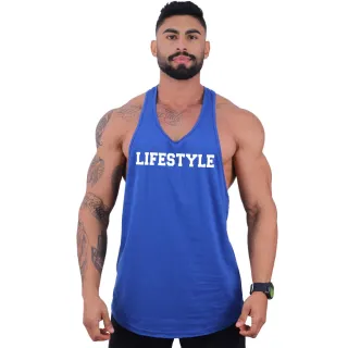 MXD Conceito Lifestyle Masculina Regata Super Cavada Longline - Azul Royal