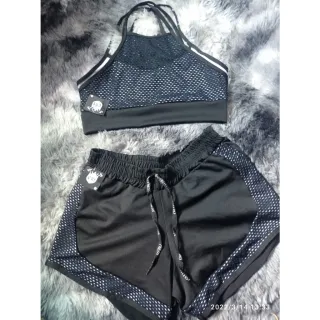 Conjunto de academia feminino | Top e short | CJ001 - M