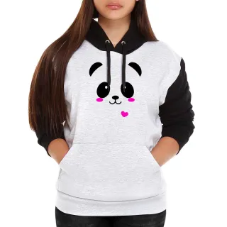 Blusa Flanelada Feminina Panda Quentinha e Confortável - Raglan