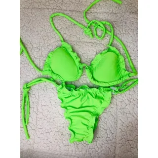 Fio Dental Biquíni Cortininha Feminino Empina Bumbum Amarração Bojo Removível - Zebra