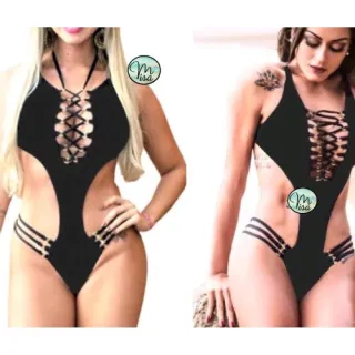 Maiô Engana Mamãe Preto Decotado - Raryel - estampa 7