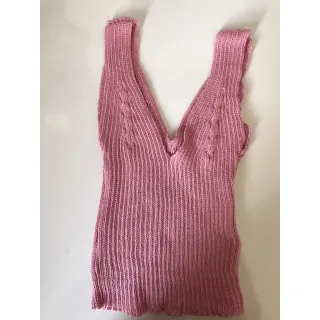 Moda Tricot Blusa Cropped Regata - BRANCA VESTE PP AO M