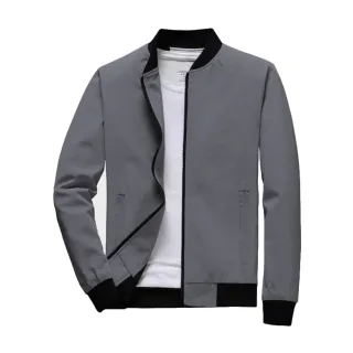Blusa Bomber Corta Vento Masculina Leve Casual - Cinza Escuro