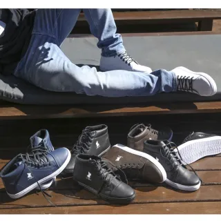 Sapatenis Polo Casual Masculino - Tênis Conforto Cano Médio - Preto/branco