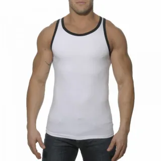 Regata Gola Redonda Masculina Cavada de Malha Costas Nadador - Azul Escuro