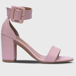 Confortável Sandália Feminina Salto Grosso - Promoção Raryel - Off White