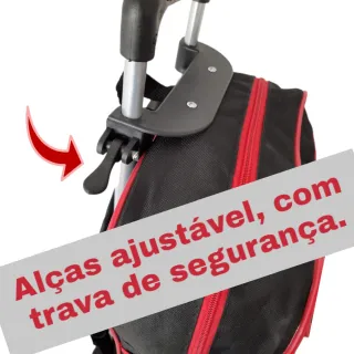 Mochila Rodinha Patrulha Canina Homem Aranha Sonic Hulk Minnie Mario Bros Roblox Naruto Infanfil Menino Menina - Batman Rodinhas