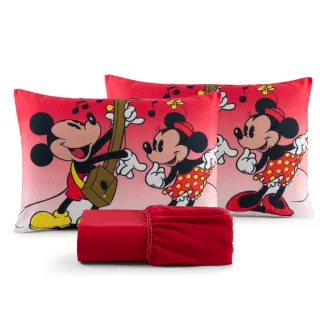 Poliéster Jogo de Lençol Casal Temático 3 Peças - Diversos - 11 VERMELHO