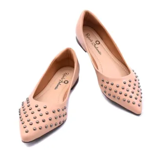 Confortável sapatilha nude com detalhe em hotfix - ROSA CHICLETE HOTFIX