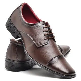 Cadarço Preto Fosco Sapato Social Masculino com Detalhe no Bico - 804 PRETO