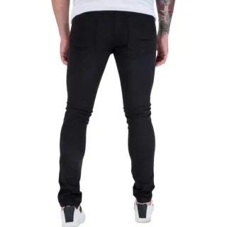 Rasgada Preta Masculina Calça Jeans Skinny - 46