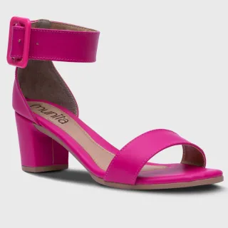 Barata Confortável Sandália Casual Feminina Médio Salto Tendência Básico Munita-50.11 - Nude