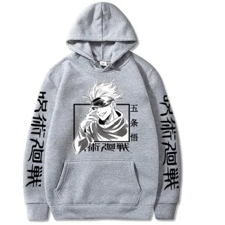 Anime Feiticeiro Moletom Blusa Jujutsu Kaisen Gojo Satoru - Vermelho