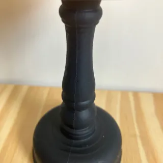 Abajur Vintage Luminária Poste Preto e Branco Luzes Amarelas Bateria - Único