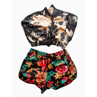 Moda Feminina Estampada: Shorts de Malha Crepe para o Verão - P