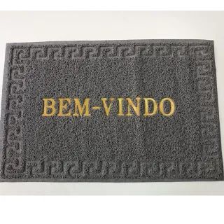 Capacho Emborrachado Bem Vindo para Porta - 50% de Desconto - Preto