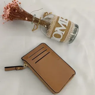 Porta cartão e moedas, carteira feminina pequena e fina - CAQUI843