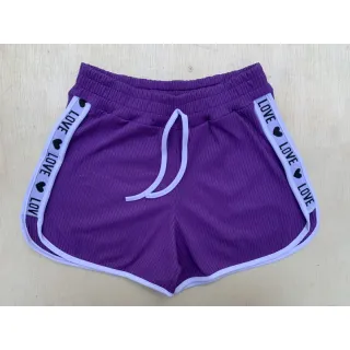 Moda Blogueira Short Feminino Verão Malha Ribana Canelada - Pink