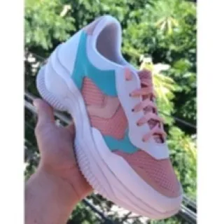 Lançamento Tênis Feminino Colorido Blogueira Búfalo - Azul Marinho